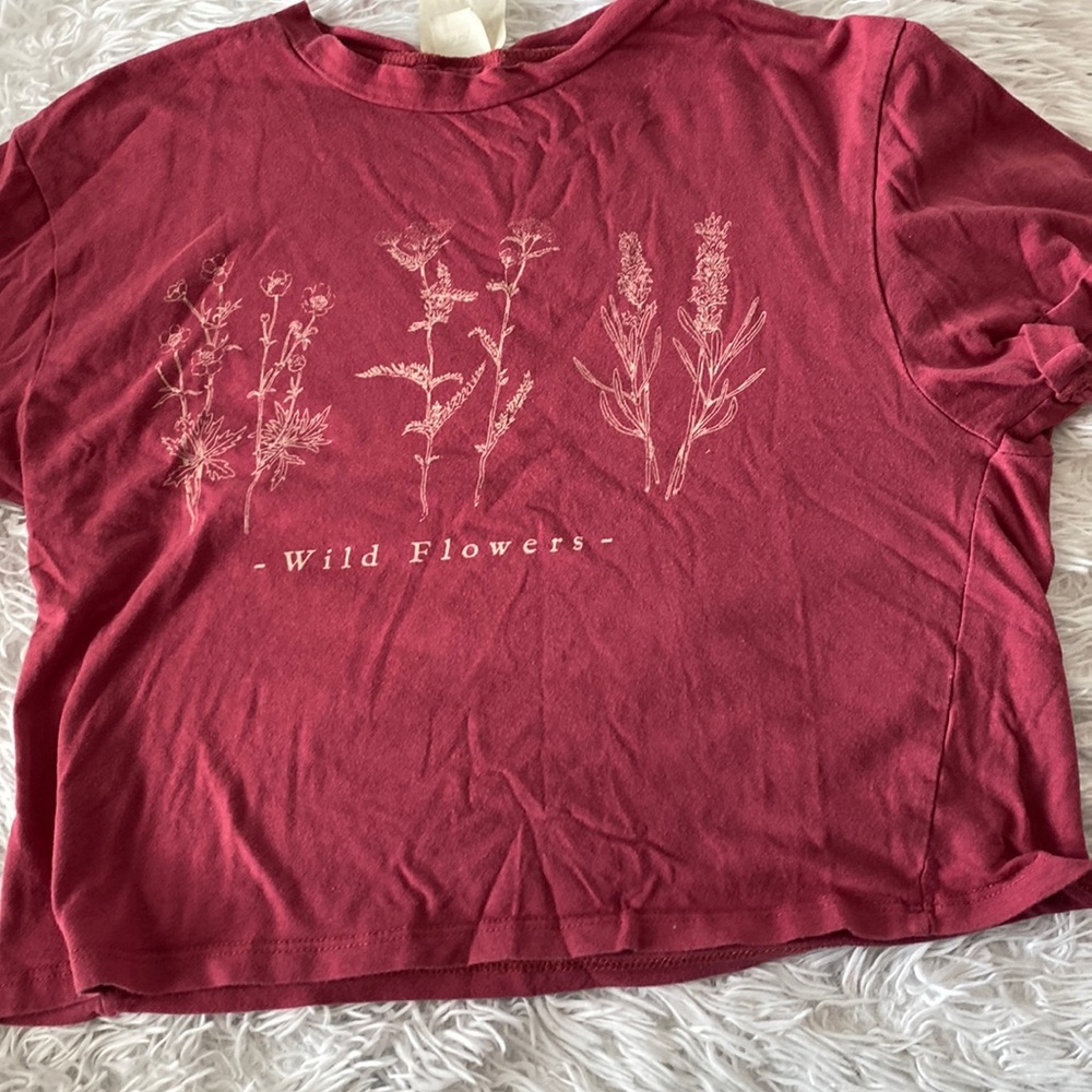 Pink flowered shirt